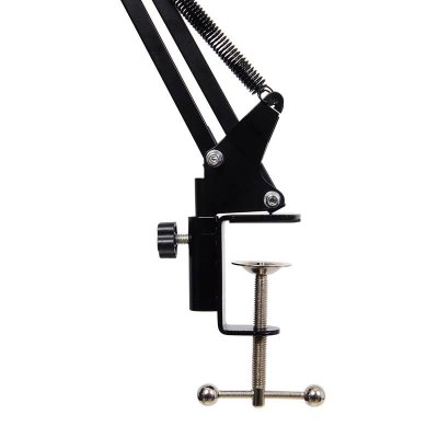 双诺 Y-02桌面台式麦克风 话筒万向旋转悬臂支架（黑色）防震伸缩 适用于会议、演讲、语音聊天等多场景的话筒支架