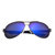 新款潮流中性蛤蟆镜墨镜 时尚太阳眼镜金属太阳镜墨镜(枪框蓝片 均码)第3张高清大图