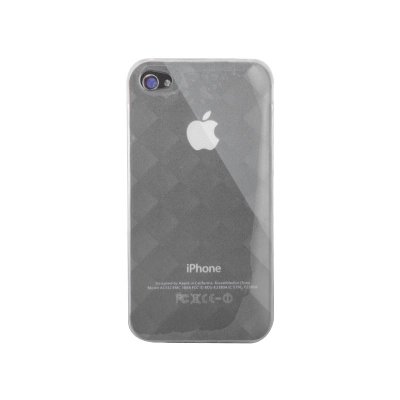 奥迪嘉（odja）iPhone4 iJ-H6手机保护壳菱形纹超薄（碳黑）