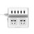 奥睿科（ORICO）ODC-2A5U 智能5口USB数码充电器 2位插座/插排/插线板/接线板(白色 1.5M)第4张高清大图