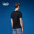G&G2017夏季新品欧美风字母印花男士短袖T恤青年修身男装T恤上衣(黑色 L)第4张高清大图