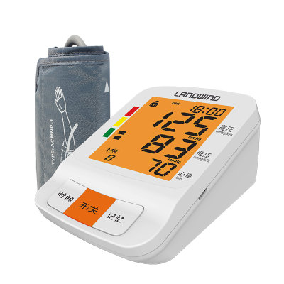 蓝韵 电子血压计血压测量仪 免调码血糖测量血糖仪 医用红外体温计  健康礼三件套(白色)