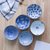 日本进口齐皇陶瓷餐具小饭碗单个家用日式分餐汤碗洗碗机可用(蓝十草饭碗 默认版本)第5张高清大图