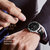 冠琴GUANQIN男表机械表全自动简约超薄皮带商务手表男士腕表(白色)第2张高清大图