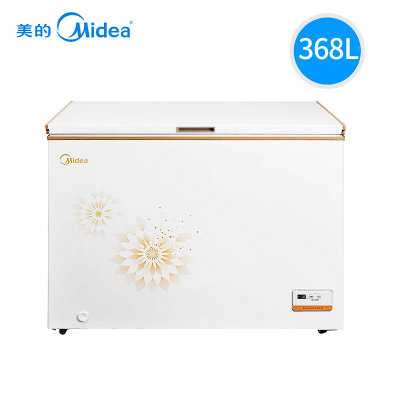 美的(Midea)冷柜BD/BC-368KEM 368升 商用单温一室冷冻冷藏转换卧式双顶开门冰柜电子温控