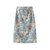 2021夏装设计感印花高腰A字裙子气质中长款包臀半身裙(蓝色 XL)第5张高清大图