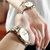 欧美时（OMAYS）瑞士品质全自动机械女表潮流商务双日历女士手表休闲时尚夜光防水手表女腕表(白色 钢带)第4张高清大图