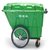 俊采云JCY-E068，400升L保洁手推车物业带盖清运垃圾车户外带轮塑料环保环卫垃圾桶 蓝白色400升（单位：个）(蓝白色 JCY-E068)第2张高清大图