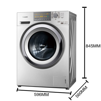 松下(Panasonic) XQG100-EG12T 10公斤洗涤 6公斤烘干 95度高温 双极除螨虫技术 银色洗烘