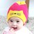 秋冬季婴儿帽子秋冬保暖套头帽韩版新生儿胎帽宝宝帽0-3-6-12个月(大红)第4张高清大图