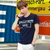 卡郎琪 男士新款夏装韩版短袖T恤 男时尚拼接图案打底衫 大码圆领短袖T恤上衣(KLQMD723深蓝色)第2张高清大图