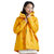 女士三合一黄色冲锋衣女中长款防风抓绒户外时尚百搭防水保暖外套8363(黄色 M)第4张高清大图