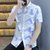 夏季男装短袖休闲商务男士衬衫1000-232(浅蓝色 M)第5张高清大图