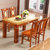 大理石餐桌椅组合小户型方桌6人红色长方形西餐台家具实木雕花饭桌 一桌6椅-(一桌十椅 1.5米)第3张高清大图