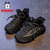 巴布豆童鞋男女防滑轻便飞织跑步鞋儿童运动鞋(天空灰 32)第4张高清大图