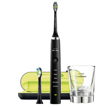 飞利浦(Philips)电动牙刷成人充电式家用声波钻石牙刷HX9332(黑色)