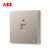 ABB开关插座面板无框轩致系列朝霞金色墙壁86型家用电话插座 弱电插座AF321-PG第2张高清大图
