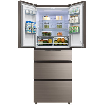 美的(Midea) BCD-405WTGPM 冰箱   温室精控  风冷无霜   铂金净味 纤薄箱体  凌波金