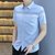 夏季男装短袖休闲商务男士衬衫1000-235(蓝色 2XL)第5张高清大图