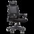 阁瑞馨职员员工主管网布尼龙脚可升降逍遥带头枕转椅电脑椅(黑色 ZMD-036)第3张高清大图
