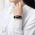 多姆（DOM）手表  时尚潮流个性黑陶瓷防水系石英腕表(方形黑陶瓷女表)第5张高清大图
