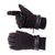 鹿皮保暖手套冬季滑雪防寒加厚手套拼接日用触屏手套户外骑行手套(全黑色 XL)第2张高清大图