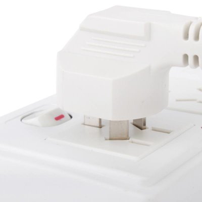 可来博（Clamber）STY-1-44插座转换器（四开带分位指示灯/3米） 接线板 插线板 插排 插板 排插
