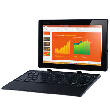 联想（Lenovo） 联想MIIX210 二合一触控笔记本电脑 10.1英寸 含原装键盘 触摸屏商务办公娱乐笔记本(银灰色)