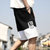 2020夏季新款男士休闲裤子男韩版潮流五分裤黑色短裤男宽松 BKL-K521(白色 XL)第2张高清大图