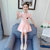 女童夏装连衣裙2021新款韩版儿童洋气公主裙短袖 中大童纯棉A字裙(粉色 130)第2张高清大图
