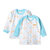小米米minimoto婴儿宝宝圆领上衣保暖打底内衣儿童睡衣家居(冰蓝-开肩上衣 100cm（2-3岁）)第2张高清大图