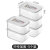 食物收纳盒塑料冰箱保鲜盒家用食品级冷冻蔬菜水果专用密封(大号5个装)第2张高清大图