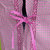 VTyee格子围裙加大桃皮绒长袖罩衣厨房防尘花朵发财树罩衣(自行车女孩玫红)第4张高清大图