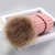 婴儿帽子秋冬季绒款儿童针织毛球毛线0-3个月宝宝(成人版(头围52-60cm) B竖条黑色)第6张高清大图
