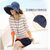 可折叠遮阳帽防晒帽子防紫外线帽大檐帽海边沙滩太阳帽空顶帽(紫色)第4张高清大图