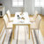a家家具 现代简约餐桌椅组合小户型家用一桌四椅长方形大理石餐桌(原木色 单餐桌)第4张高清大图