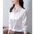 春装新款高端重磅衬衫女设计感(白色 XL)第6张高清大图