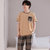金莎拉睡衣男夏季短袖长裤加大码薄款运动家居服套装(P1102 L)第8张高清大图