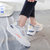 JOHLIN DREAM女鞋老爹鞋2021夏季新款休闲运动鞋网面透气鞋子夏天(白色 35)第4张高清大图