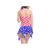 路伊梵时尚运动9201新款裙式分体泳装三件套（花色）（L）第3张高清大图