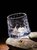 加厚旋转水晶玻璃酒杯ins风北欧威士忌杯创意个性洋酒不倒翁杯子(【3件套】方格+条纹+锤纹)第5张高清大图