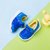 abckids童鞋 2018新款儿童运动鞋男女宝宝鞋毛毛虫鞋休闲透气(26 荧光粉绿/宝蓝（C款）)第3张高清大图