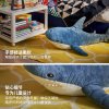 宜家大鲨鱼王源同款IKEA毛绒玩具布娃娃生日礼物超软床上睡觉抱枕(宜家鲨鱼 100厘米【收藏优先发货】)