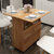 PADEN 个性简易家用折叠餐桌 带储物柜大容量 可移动带滑轮 多功能餐桌书桌小居室桌子(白色)第5张高清大图