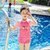 亲子泳衣女母女一家三口保守可爱遮肚分体游泳衣女童泳衣中大童(粉色运动宝宝款- XL（100-110CM）运动设计 尽情玩耍-)第5张高清大图