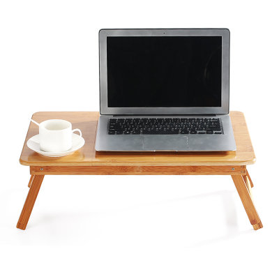 物植 楠竹笔记本电脑桌床上懒人桌折叠书桌ZT-JS-01(中号平板（带抽屉）)