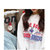 MISS LISA秋冬新款韩版白色洋气纯棉长袖t恤女装百搭洋气上衣YD625(玫瑰小熊白色 M(80-100斤))第2张高清大图