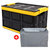 车载收纳神器整理箱车用尾箱置物车内用品杂物箱(黑黄色（55L折叠箱+防水袋）)第2张高清大图
