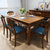 美式乡村白蜡木实木餐桌椅组合长方形复古简约4-6人饭桌歺桌家具(1.6米餐桌(白蜡木))第2张高清大图