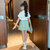 中大童夏季新款女童领带JK校园风套装(130cm 白色)第2张高清大图